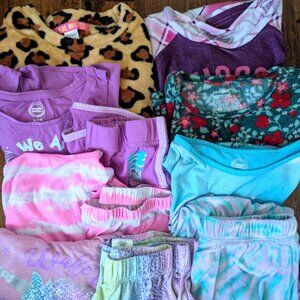 Girls Clothing Bundle Lot Pajamas Sleepwear Loungewear Size 7 8